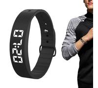 Pulsera de alarma vibratoria, silenciosa recargable, 8 alarmas ajustables con vibración fuerte, reloj inteligente para dureza, parejas, viajes y hogar