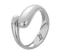 Pulsera de aleación con forma de gota de agua dorada con forma de gota de agua para mujer, brazalete irregular adecuado para niñas y niñas, talla única, Zinc, No es una piedra preciosa