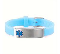 Pulsera de alerta médica que brilla en la oscuridad, pulsera de silicona grabada personalizada para la noche, personalizable, cacahuete, abeja, penicilina, alergia alimentaria, pulsera de
