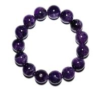 Pulsera de amatista de 16 mm para hombre, cristal natural de chakra del tercer ojo y corona, se adapta a muñecas grandes de 8 pulgadas, regalo espiritual de curación emocional para talismanes