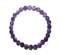 Pulsera de amatista de ensueño de 6 mm, cristal morado de chakra de corona etérea con inclusiones blancas, joyería espiritual de meditación para paz e intuición, kit de herramientas de cuentas, se