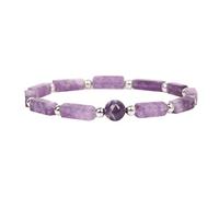 Pulsera de amatista pura para purificar el cuerpo, adelgazante, natural, pulseras de piedras preciosas antis para mujer, paquetes de aretes para mujer, aretes y aros, talla única, Cristal, No es una