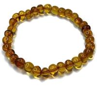 Pulsera de ámbar báltico natural para adultos. Cuentas de piedra de ámbar pulidas en forma barroca. Joyería de ámbar báltico., 7.5 Inch, Piedra, Ámbar