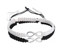 Pulsera de amistad con símbolo infinito, pulseras de amistad infinitas,Pulsera de amantes ajustables Forever Friend | Número 8 Distancia forma pareja trenza trenza a mano su pulsera y su