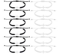 Pulsera de amistad UNICRAFTAL Cruz ajustable con cordón trenzado Correa de cuerda de nailon cristiano a juego para mujeres hombres regalos de Pascua bautismo San Valentín, Metal