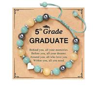 Pulsera de amor T de piedra natural ajustable tejida a mano para temporada de graduación, pareja, aretes para el trabajo, talla única, Vidrio, No es una piedra preciosa