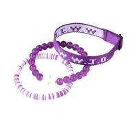 Pulsera de ancho y joyas para hombres y mujeres, ajustable, de arcilla, con discos de vinilo Heishi y perlas de natural. Joya de bautizo y abuelita Pulsera Pulsera Pulsera con Anillos, talla única