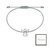 Pulsera de ángel de la guarda para niña y niño, plata ajustable, pulsera comunión, regalos para niñas, pequeños regalos para comunión con tarjeta y caja de regalo, 13-26 cm, Acero inoxidable