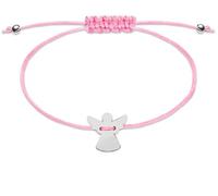 Pulsera de ángel de la guarda, pulsera de ángel rosa con cordón trenzado, regalo de cumpleaños para familiares y amigas