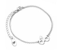Pulsera de anteojos de harry potter de plata esterlina con dije de ray