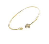 Pulsera de apertura de amor para mujer, pulseras 2019, pulseras de moda de corazón Snkm97, One Size, Metal, Sin piedra preciosa