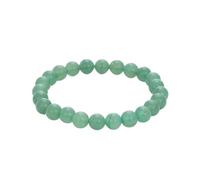 Pulsera de aventurina verde natural, joyería elástica con abalorio de 8 mm, piedra de oportunidad para la suerte y la riqueza, vidrio curativo para hombres y mujeres