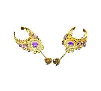 Pulsera de baile para mujer, accesorios de actuación en escenario, danza del vientre, pulseras Bollywood, 1 par, talla única