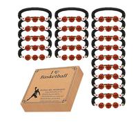 Pulsera de baloncesto - pulseras unisex ajustables con de baloncesto, joyas deportivas para decoración, de baloncesto con tarjetas inspiradoras, pulseras de baloncesto para