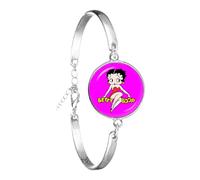 Pulsera de Betty Boop estilo americano famoso personajes de dibujos animados de cristal cabujón hecho a mano fiesta favores cadena brazalete