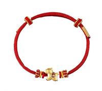 Pulsera de caballo para el Año Nuevo Chino 2026, pulsera de caballos de cuerda roja para la buena fortuna, joyería de buena suerte, regalo del año del caballo, talla única, Plástico, No es una piedra