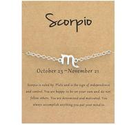 Pulsera De Cadena Con Colgante Para Hombre Y Mujer - Pulseras De Eslabones De Las 12 Constelaciones, Joyería Astrológica Celestial, Horóscopo - Regalo Unisex Para Parejas, Cumpleaños, Escorpio