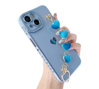 Pulsera de cadena con correa de mu?eca con forma de coraz?n de amor chapada en color suave de Caseative