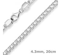Pulsera De Cadena De Cola De Zorro De Plata De 925 20cm