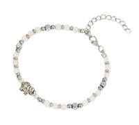 Pulsera de cadena de cuentas con detalle de elefante con cadena de extensión de 5 cm para simbolismo, regalo temático de animales, One Size, como se describe
