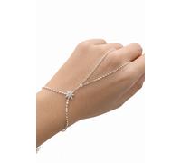 Pulsera de cadena de mano con estrella del norte y lentejuelas plateadas VIP