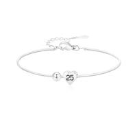 Pulsera de cadena de serpiente S925 con cuentas de corazón y bola, joyería para mujer de 7º a 100 años, regalo de cumpleaños, 1.8cm, Plata, NO