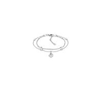 Pulsera de cadena de varias capas en tono plateado para mujer de Tommy Hilfiger con amuleto de corazón