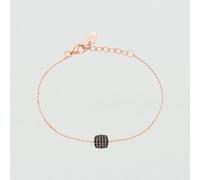 Pulsera De Cadena Gloria - Negro / Rosa - Talla Única - Plata de ley 925/1000 - Circonita - Agatha Paris