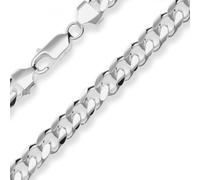 Pulsera De Cadena Panzer Ovalada De Plata 925 22cm