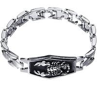Pulsera de cadena tallada de escorpión para hombre, pulsera de motocicleta, regalo creativo, proceso profesional