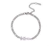 Pulsera de candelabro de la Estrella de David judía de UNIFT para mujeres, acero inoxidable, retro, candelabros de la Estrella de David de Israel, joyería de Janucá, 22 centimeters, Acero inoxidable