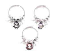 Pulsera de cazador de brujas, pulseras K-Pops para niñas, ajustable, de acero inoxidable, con dijes de cristal para mujeres, fans y coleccionistas, talla única, Acero inoxidable, No es una piedra