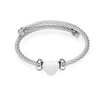 Pulsera de cenizas con cierre de corazón para mujer, acero inoxidable, colgante conmemorativo, joyería para cenizas