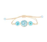 Pulsera de cerámica, joyería a mano, flor seca, pulsera ajustable tejida a mano, para estudiantes, parejas, amigos, cumpleaños, reloj de actividad para hombres, talla única, Vidrio, No es una piedra