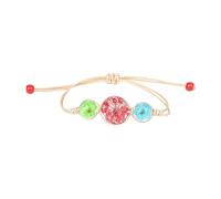 Pulsera de cerámica, joyería a mano, flor seca, pulsera ajustable tejida a mano, para estudiantes, parejas, amigos, cumpleaños, reloj de actividad para hombres, talla única, Vidrio, No es una piedra