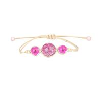 Pulsera de cerámica, joyería a mano, flor seca, pulsera ajustable tejida a mano, para estudiantes, parejas, amigos, cumpleaños, reloj de actividad para hombres, talla única, Vidrio, No es una piedra