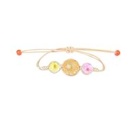 Pulsera de cerámica, joyería a mano, flor seca, pulsera ajustable tejida a mano, para estudiantes, parejas, amigos, cumpleaños, reloj de actividad para hombres, talla única, Vidrio, No es una piedra