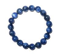 Pulsera de cianita natural de 10 mm para mujeres y hombres, control de tu vida, se adapta a muñecas de aproximadamente 7.5 pulgadas, alivio de ansiedad y estrés, absorbe la energía negativa, viene con