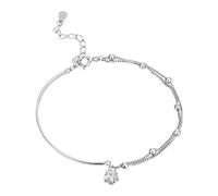 Pulsera de circonita asimétrica retro con luz de corazón de perlas, pequeña multitud, viento frío, versátil, decoración de mano, relojes grandes para hombre, talla única, Cobre, No es una piedra