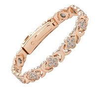 Pulsera de cobre - Pulsera de joyería con imán de 7,87 pulgadas | Cuatro hojas ajustables: elegante accesorio de cobre para mujeres, hombres, bodas, aniversarios, cumpleaños, día de San Valentín