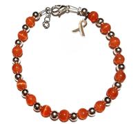 Pulsera de concienciación sobre el cáncer de cuentas huecas ocultas, para mostrar apoyo o recaudación de fondos, tamaño adulto con extensión, cuentas de ojo de gato de 6 mm. Se envía empaquetado.