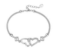 Pulsera de corazón blanco natural que simboliza el amor y la armonía, un accesorio elegante para alegrar tu día disfraz de flores para mujer, talla única, Zinc, No es una piedra preciosa