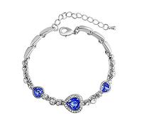 Pulsera de corazón de amor para mujer, pulsera de muñeca para niñas, accesorios de vacaciones con perlas, talla única, Metal, No es una piedra preciosa