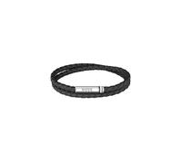 BOSS Brazalete negro de trenza doble con logo en el cierre - StyleARES SUMMER, HB1580796 Negro pcs.