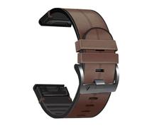 Pulsera de correa de 26 mm y 22 mm para Garmin Fenix 7 7X 6 6X Pro 5X Plus 3HR 945 955 para Tactix Bravo Delta Mk2i Correa de reloj de silicona de cuero, café B, para Tactix Delta de 26 mm
