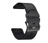 Pulsera de correa de 26 mm y 22 mm para Garmin Fenix 7 7X 6 6X Pro 5X Plus 3HR 945 955 para Tactix Bravo Delta Mk2i Correa de reloj de silicona de cuero, negro B, para Fenix 7 7Pro de 22 mm