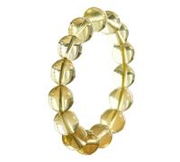 Pulsera de cristal de citrino natural hecha a mano para mujeres y hombres, pulsera elástica de piedras preciosas espirituales para abundancia y confianza, gran regalo para vacaciones y cumpleaños