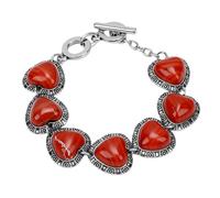 Pulsera de Cristal de Corazón, Compacta y Encantadora | Origen natural, Perfecto para viajar, Toque elegante, Ideal para celebraciones