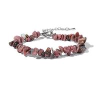 Pulsera De Cristal De Cuarzo Natural Irregular Cuenta De Piedra Natural Chip Joyas Amatistas Aguamarinas Citrines Pulseras Para Mujeres,11 Rodolita,Ajustable