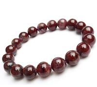 Pulsera de Cristal de Pelo Rojo Natural, Pulseras para Parejas de Hombres, Shun Fat Lucky Transit, Cristal de Pelo, Pulsera de Cuentas de 10mm AAA